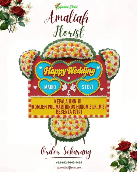 Papan Bunga Pernikahan campaka